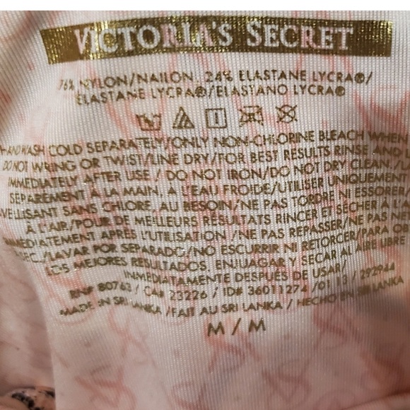 RARE Victoria's Secret Blush and Black Lace Bikini Set. - Picture 6 of 7